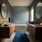 Subway 3D Blauw - badkamer sfeerfoto