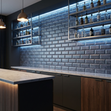 Subway 3D Blauwgrijs - bar sfeerfoto