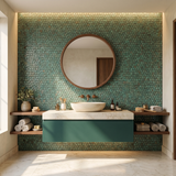 Pentagon 3D Patina Koper - badkamer sfeerbeeld