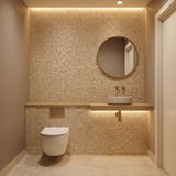 Pentagon 3D Champagne - wc sfeerbeeld