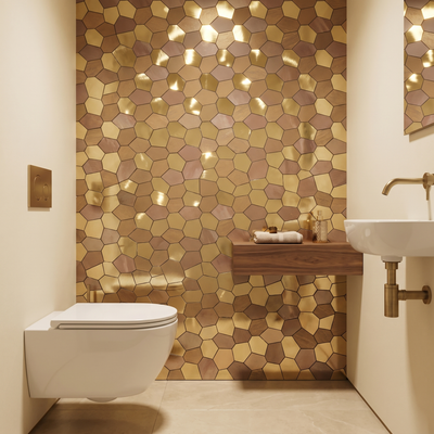 Polygoon Goud - wc sfeerbeeld