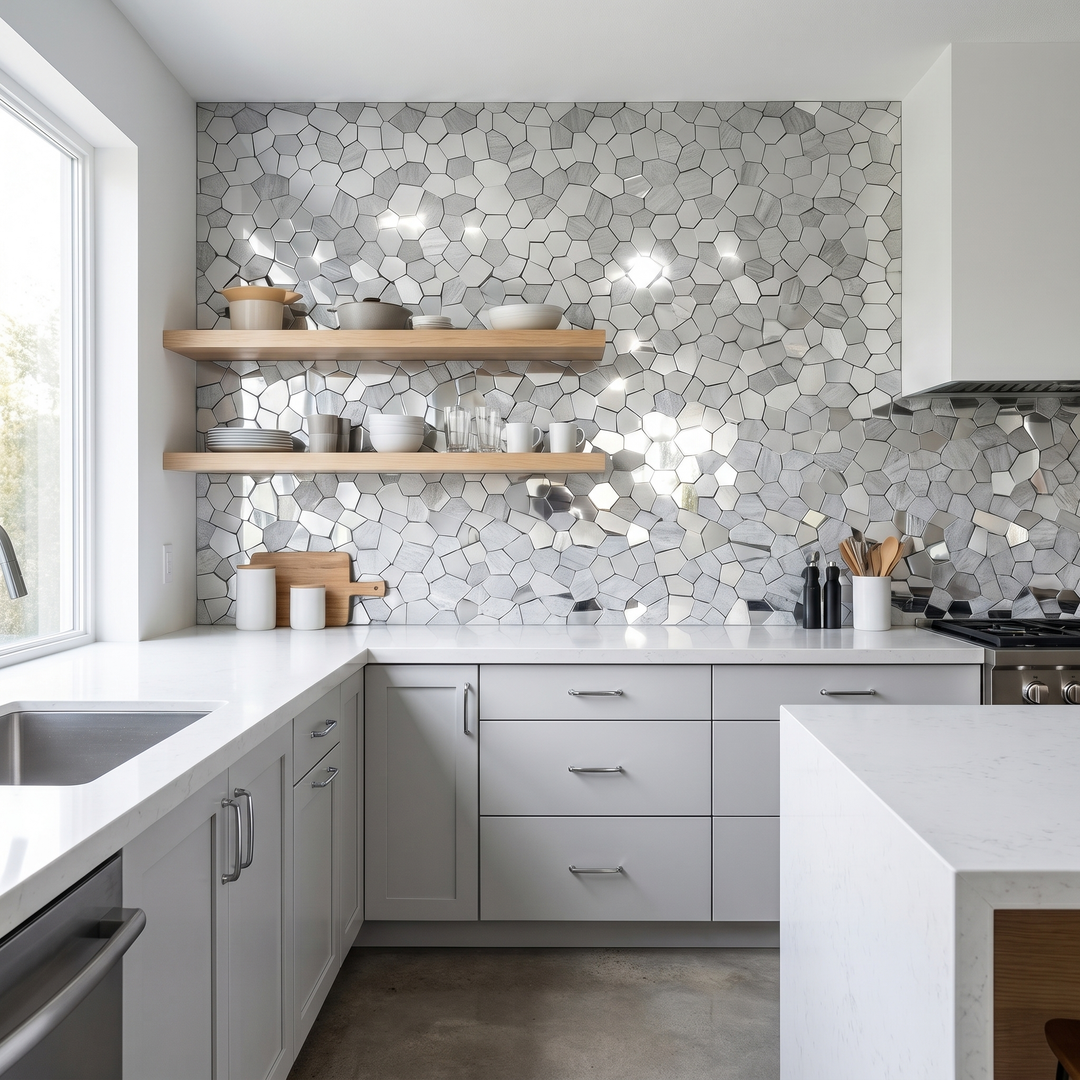 Polygoon Zilver - keuken sfeerbeeld