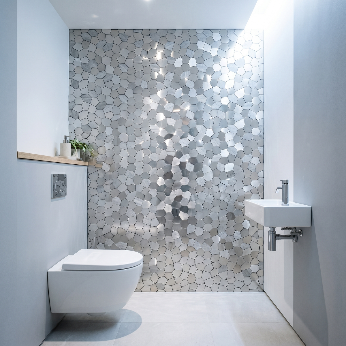 Polygoon Zilver - wc sfeerbeeld