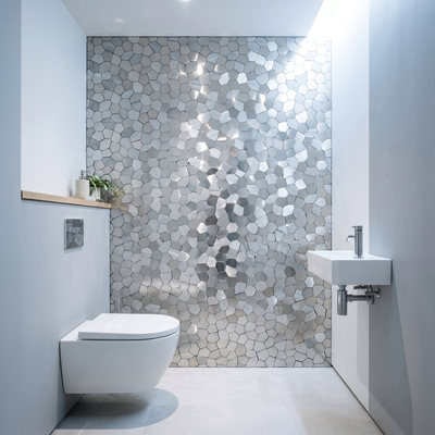 Polygoon Zilver - wc sfeerbeeld
