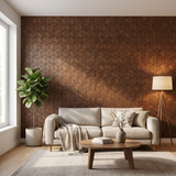 Lobelia Smoked Brown decoratief houten wandpaneel in moderne woonkamer
