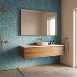 Hexagon mozaiek blauw badkamer