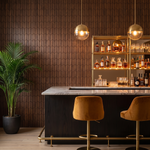 Crimson Smoked Brown houten wandpaneel als bar-achterwand