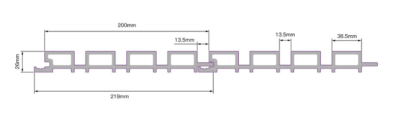 Buitenpanel Eiken 290CM | Gevel | Tuin | 3D Houtnerf