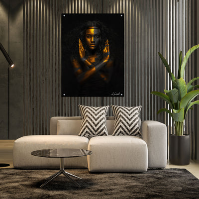 Canvas | Plexiglas Schilderij - Golden Star